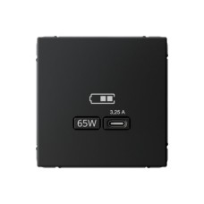 Высокоскоростная розетка USB тип-С Systeme Electric (Schneider Electric), ArtGallery, карбон, GAL001027