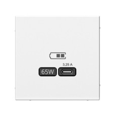 Высокоскоростная розетка USB тип-С Systeme Electric (Schneider Electric), ArtGallery, белый лотос, GAL001327