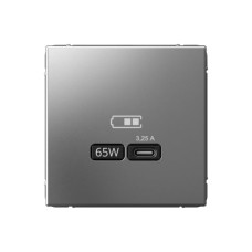 Высокоскоростная розетка USB тип-С Systeme Electric (Schneider Electric), ArtGallery, сталь, GAL000927