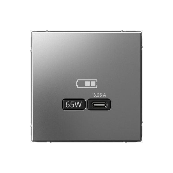 Высокоскоростная розетка USB тип-С Systeme Electric (Schneider Electric), ArtGallery, сталь, GAL000927