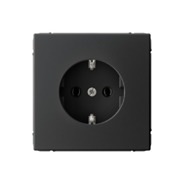 Розетка Systeme Electric (Schneider Electric) ArtGallery с заземлением, 16А, карбон, GAL001043