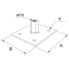 Монтажная пластина 120×100мм