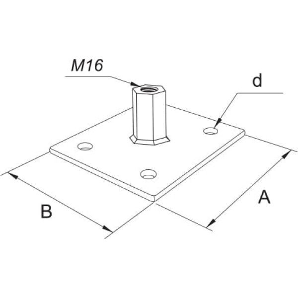 Монтажная пластина 120×100мм