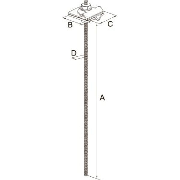 Держатель 8×330 под химический анкер
