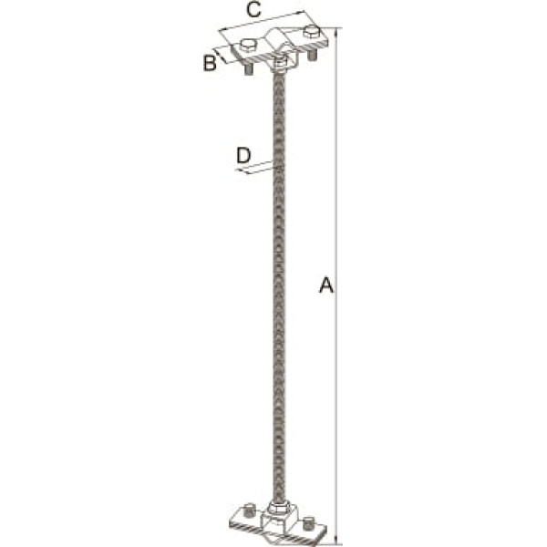 Проходная точка заземления для полосы и прута