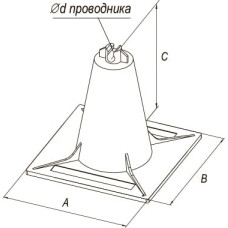Держатель кровельный пластиковый для мягкой кровли h-110