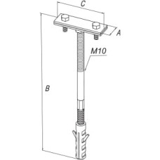 Держатель фасадный для полосы