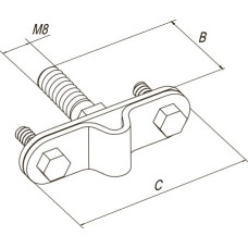 Держатель фасадный с резьбовым соединением