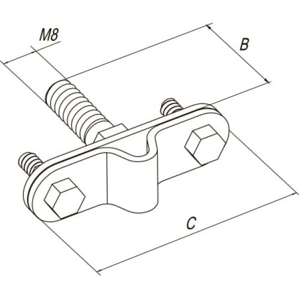 Держатель фасадный с резьбовым соединением