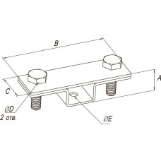 Держатель для полосы до 40 мм