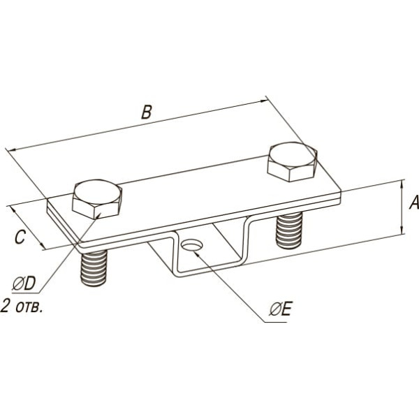 Держатель для полосы до 40 мм