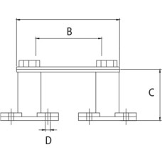 Держатель для полосы с пластиковым изолятором