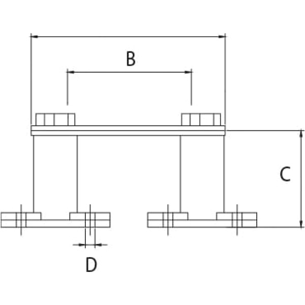 Держатель для полосы с пластиковым изолятором