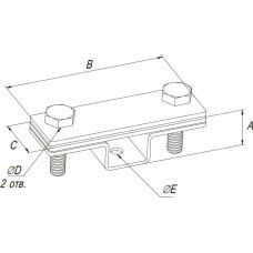 Держатель для полосы с двумя пластинами