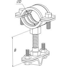 Держатель прута на трубе
