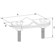 Зажим «полоса–круг»