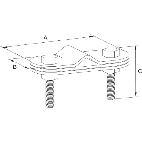 Зажим «полоса–круг»