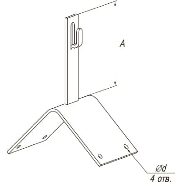 Держатель кровельный на конек