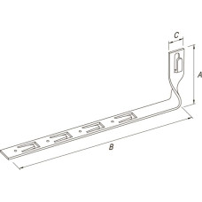 Держатель под черепицу скрученный с крючком