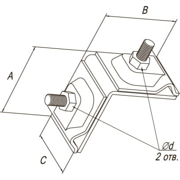 Держатель фальцевый