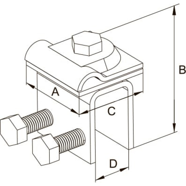 Держатель фальцевый скручиваемый