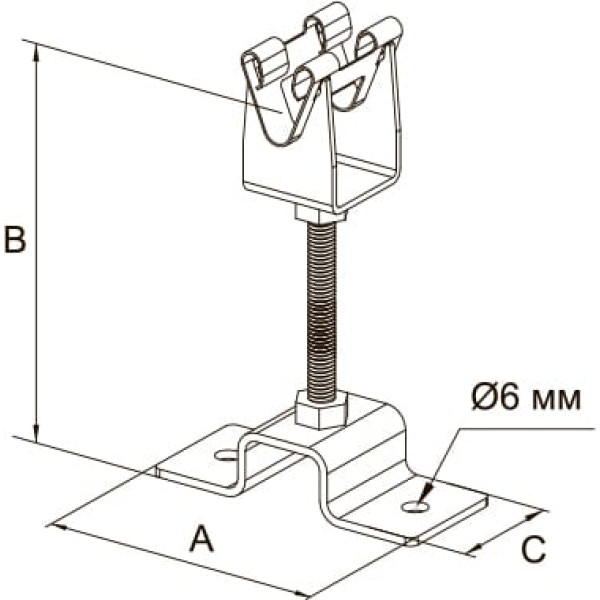 Держатель дистанционный металлический