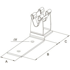 Держатель под черепицу с металлическим держателем