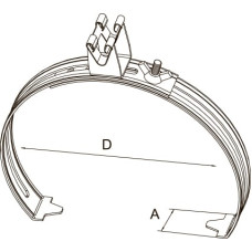 Держатель коньковый регулируемый с металлическим держателем