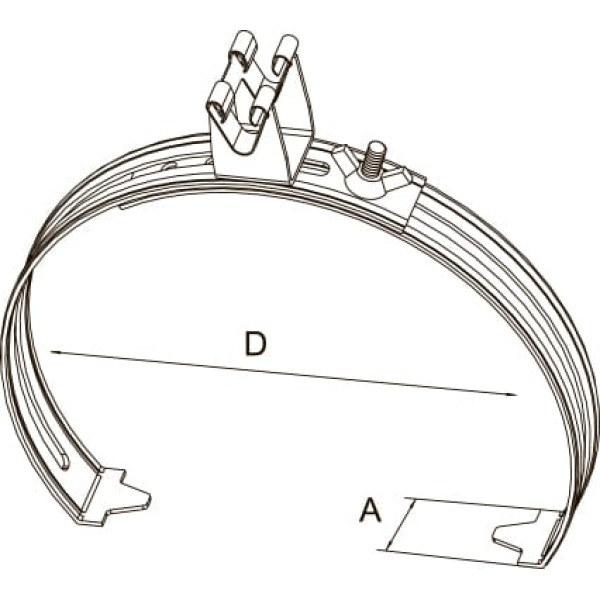 Держатель коньковый регулируемый с металлическим держателем