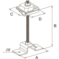 Держатель проводника на горизонтальных и вертикальных поверхностях