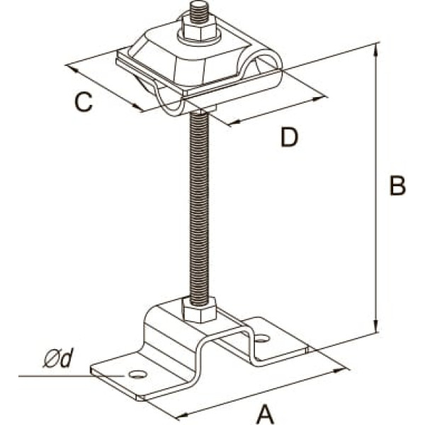 Держатель проводника на горизонтальных и вертикальных поверхностях