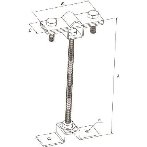 Держатель дистанционный для полосы и прута