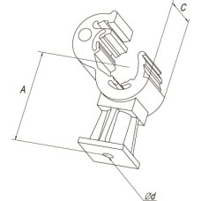 Держатель токоотвода пластиковый