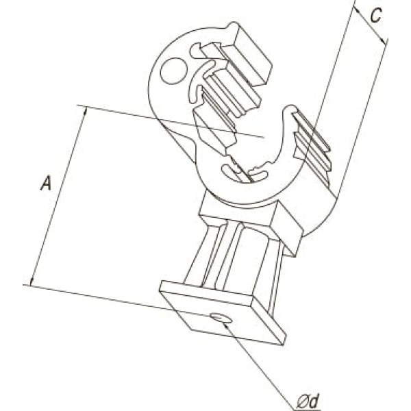 Держатель токоотвода пластиковый