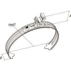 Держатель коньковый регулируемый с пластиковым фиксатором
