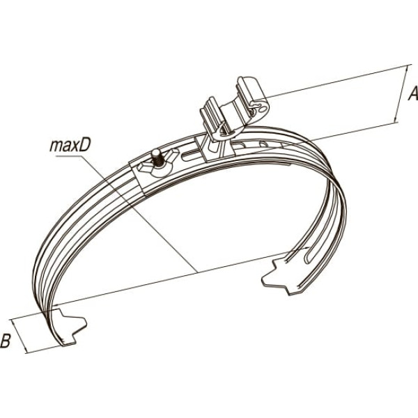 Держатель коньковый регулируемый с пластиковым фиксатором