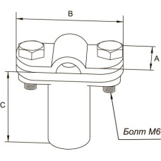 Держатель фасадный пластиковый скручиваемый арт.44000