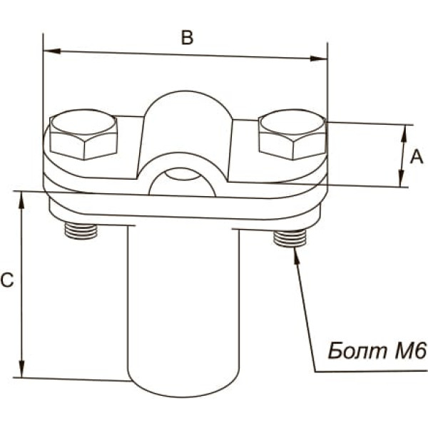 Держатель фасадный пластиковый скручиваемый арт.44000