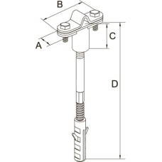 Держатель фасадный пластиковый скручиваемый