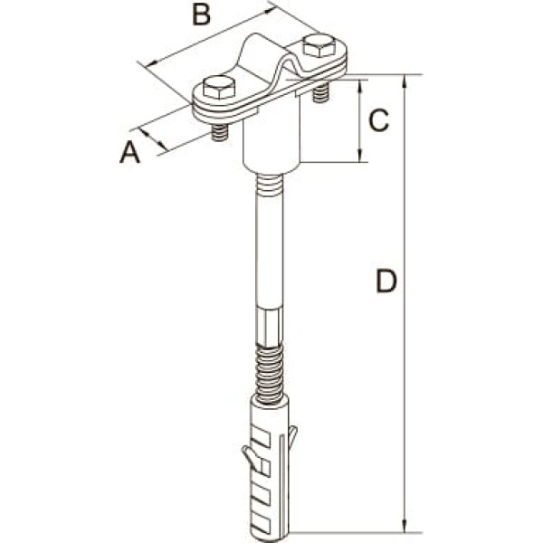 Держатель фасадный пластиковый скручиваемый