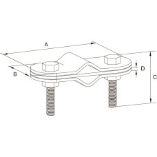 Зажим параллельного соединения прута 8-20 мм