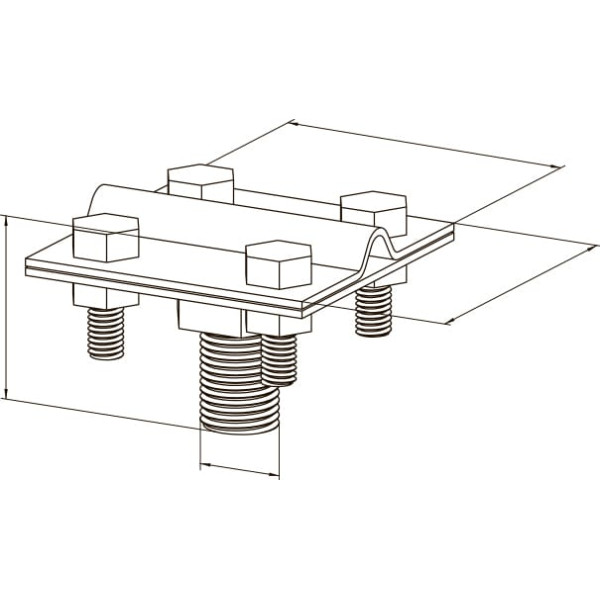 Зажим прута на штыре