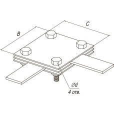 Зажим «полоса-полоса»