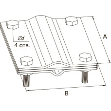 Зажим «штырь-полоса-прут»