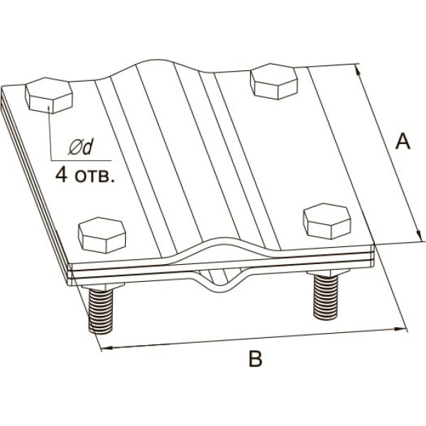 Зажим «штырь-полоса-прут»