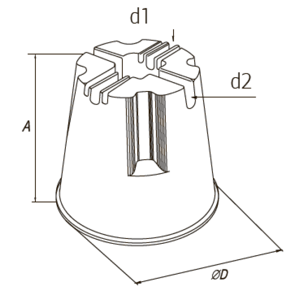 Держатель кровельный пластиковый