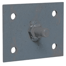 Монтажная пластина с резьбой 120×100мм