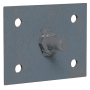 Монтажная пластина с резьбой 120×100мм