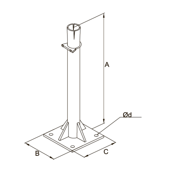 Подставка для молниеприемной мачты
