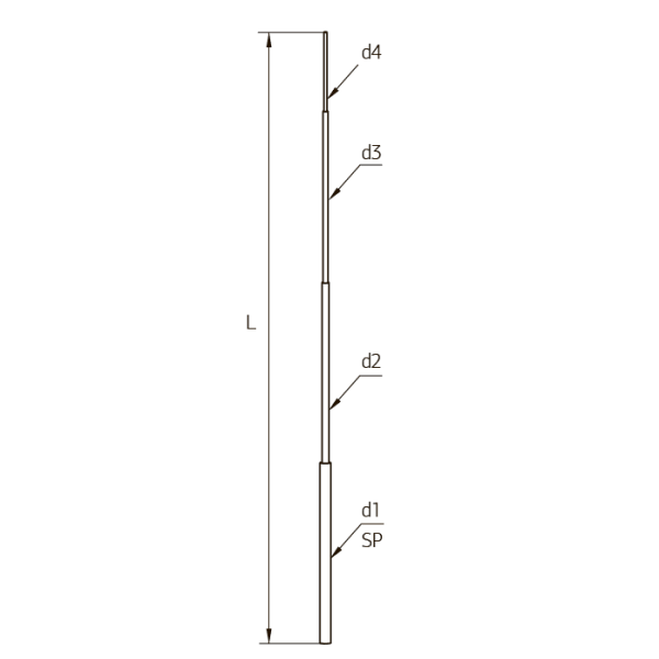 Молниеприемная мачта высотой 5-7 м